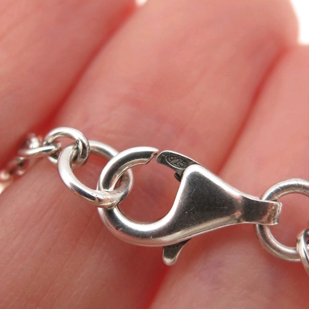 Nicky Butler Sterling Silver 925 Oval Link Chain Designer Signed NB Necklace 20" - Picture 6 of 7